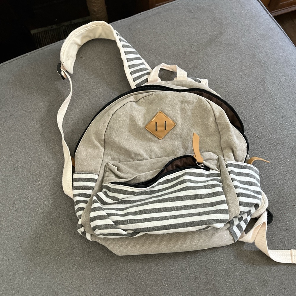 Striped backpack